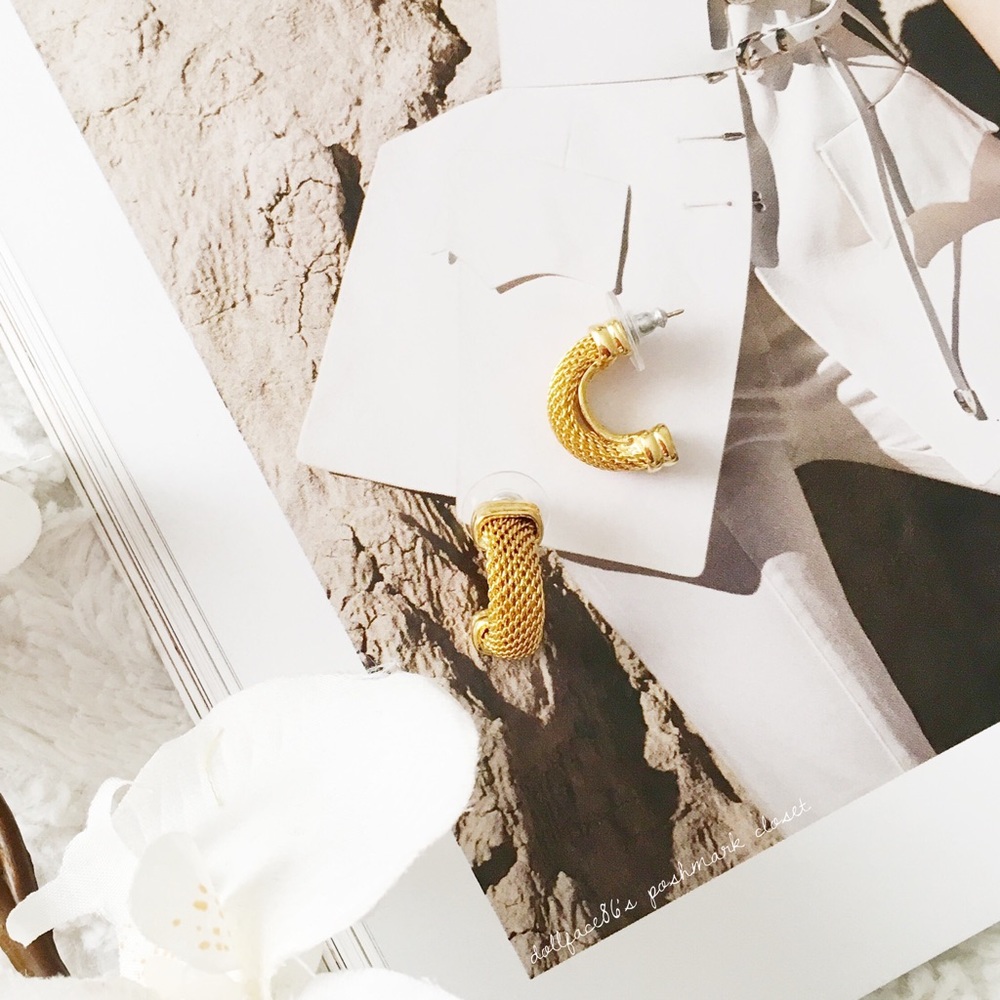Gold Half Hoop Earrings